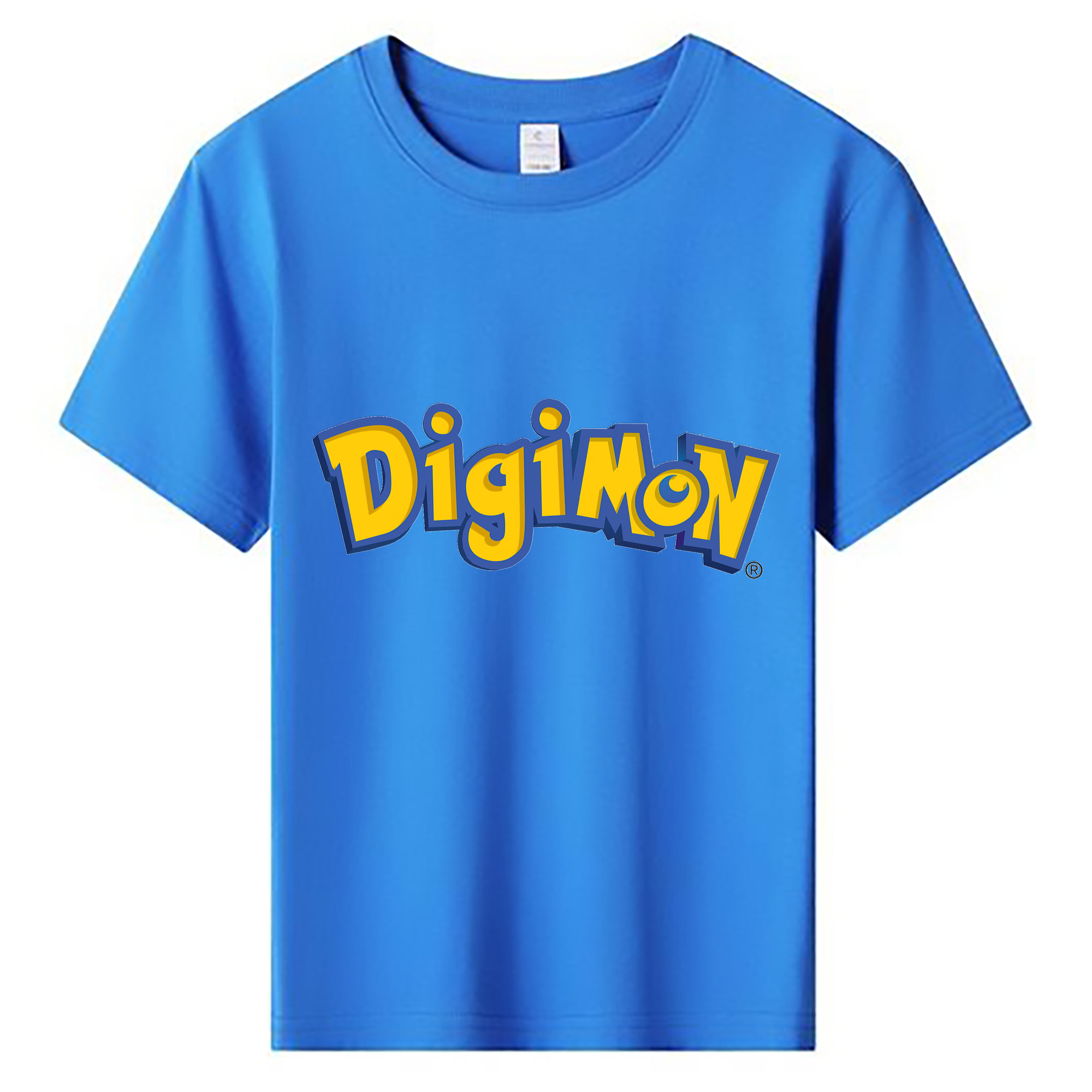 （画像用） Digimon デジタルモンスター/デジモン 綿100％キッズTシャツ（フロントプリント）
